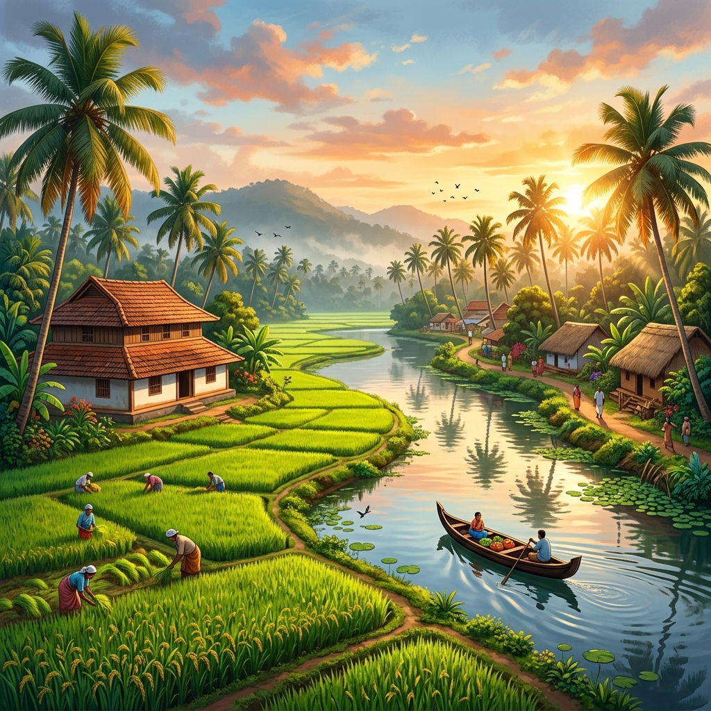 Kerala Village Scenery